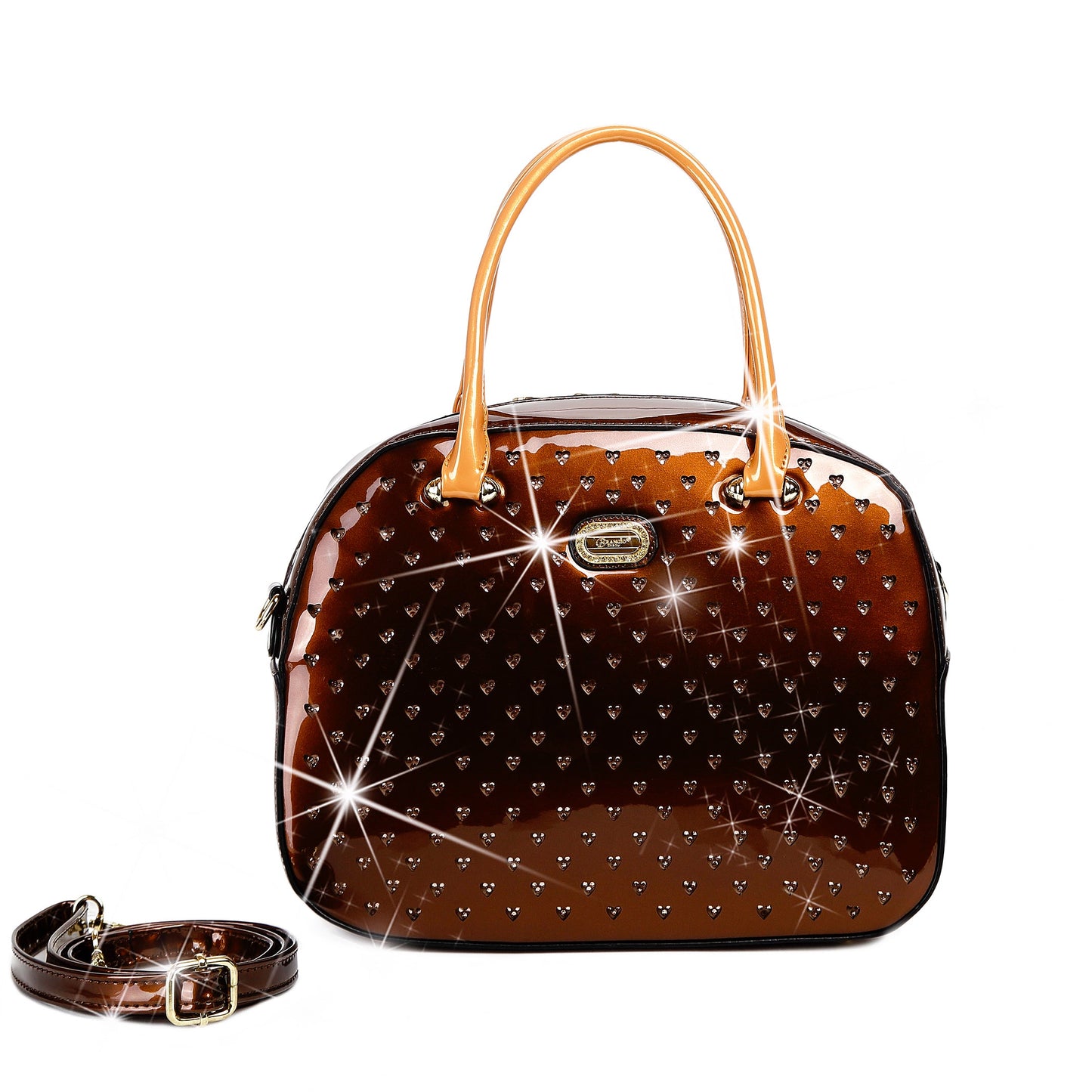 Starz retro crystal overnight bag in pink, by Pinup Girl Clothing