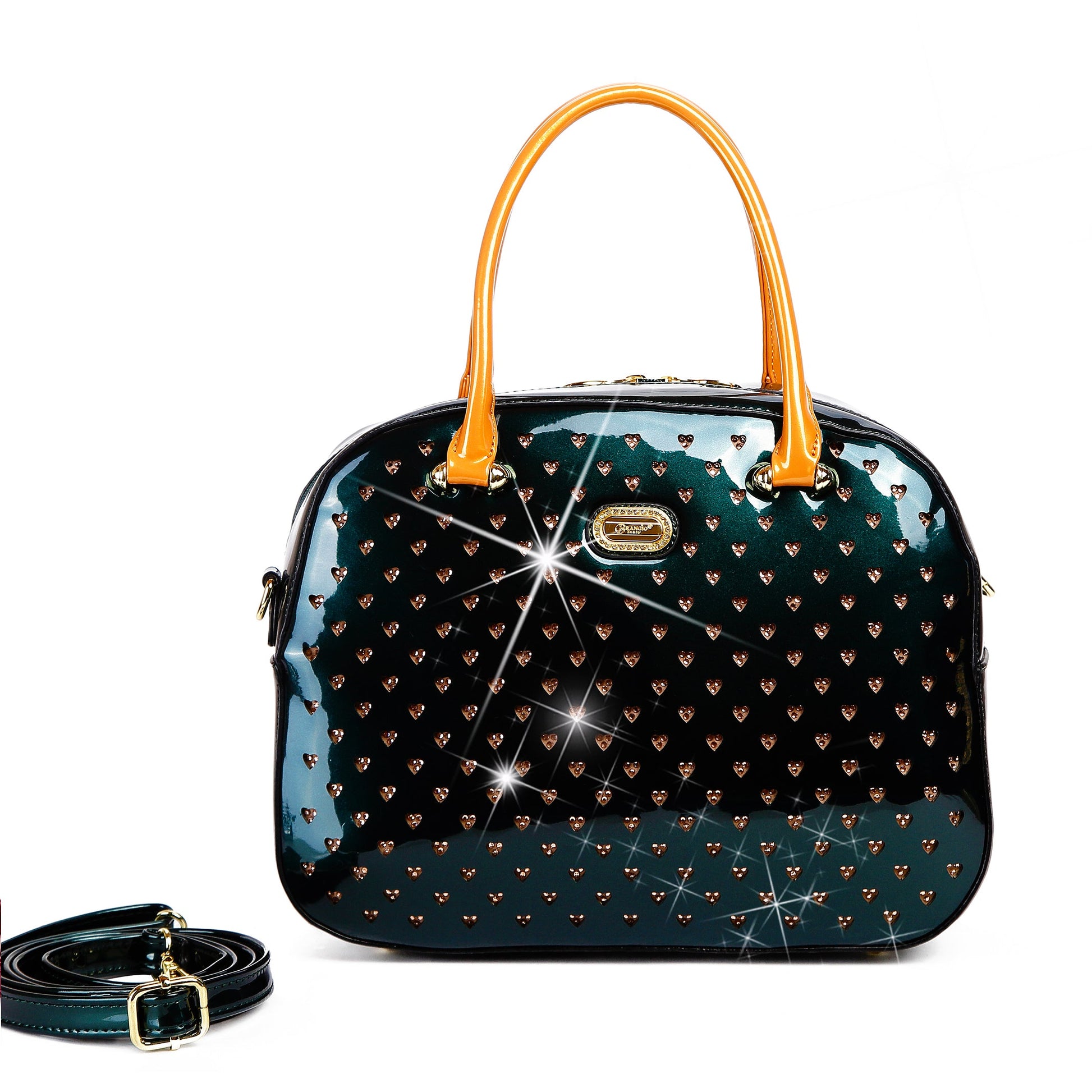Starz retro crystal overnight bag in turquoise, by Pinup Girl Clothing