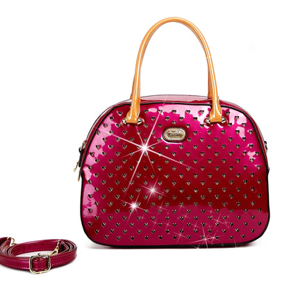 Starz retro crystal overnight bag in dark grey, by Pinup Girl Clothing