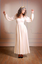 Lucrezia Renaissance Maxi Gown in Ivory White