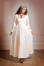 Lucrezia Renaissance Maxi Gown in Ivory White