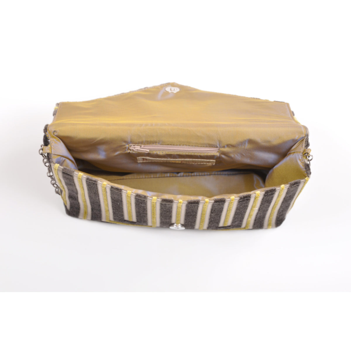 Maze grey velvet envelope clutch, another view, by Pinup Girl Clothing