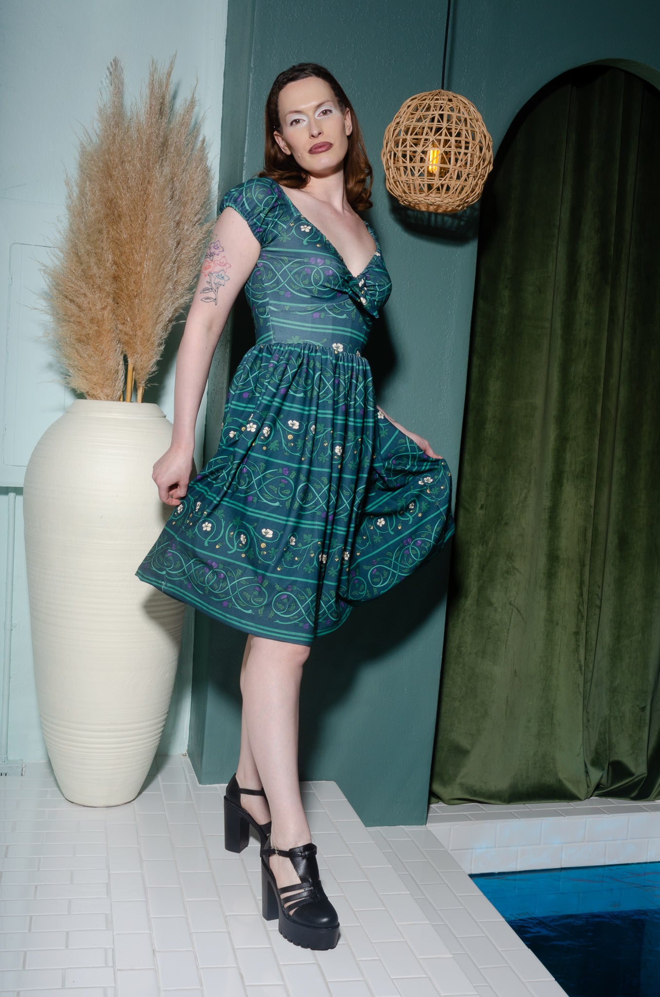 Final Sale - Natalie Dress in Celtic Unity Print | Laura Byrnes & Hope Johnstun