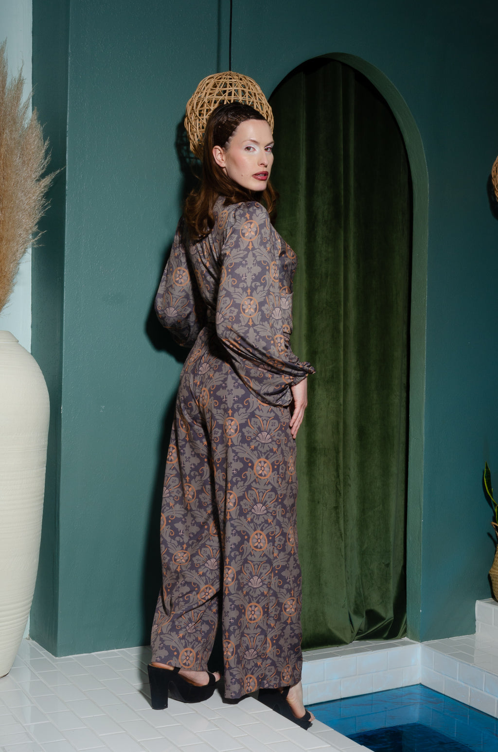 Serafina Top in Royal Woods Jersey | Laura Byrnes
