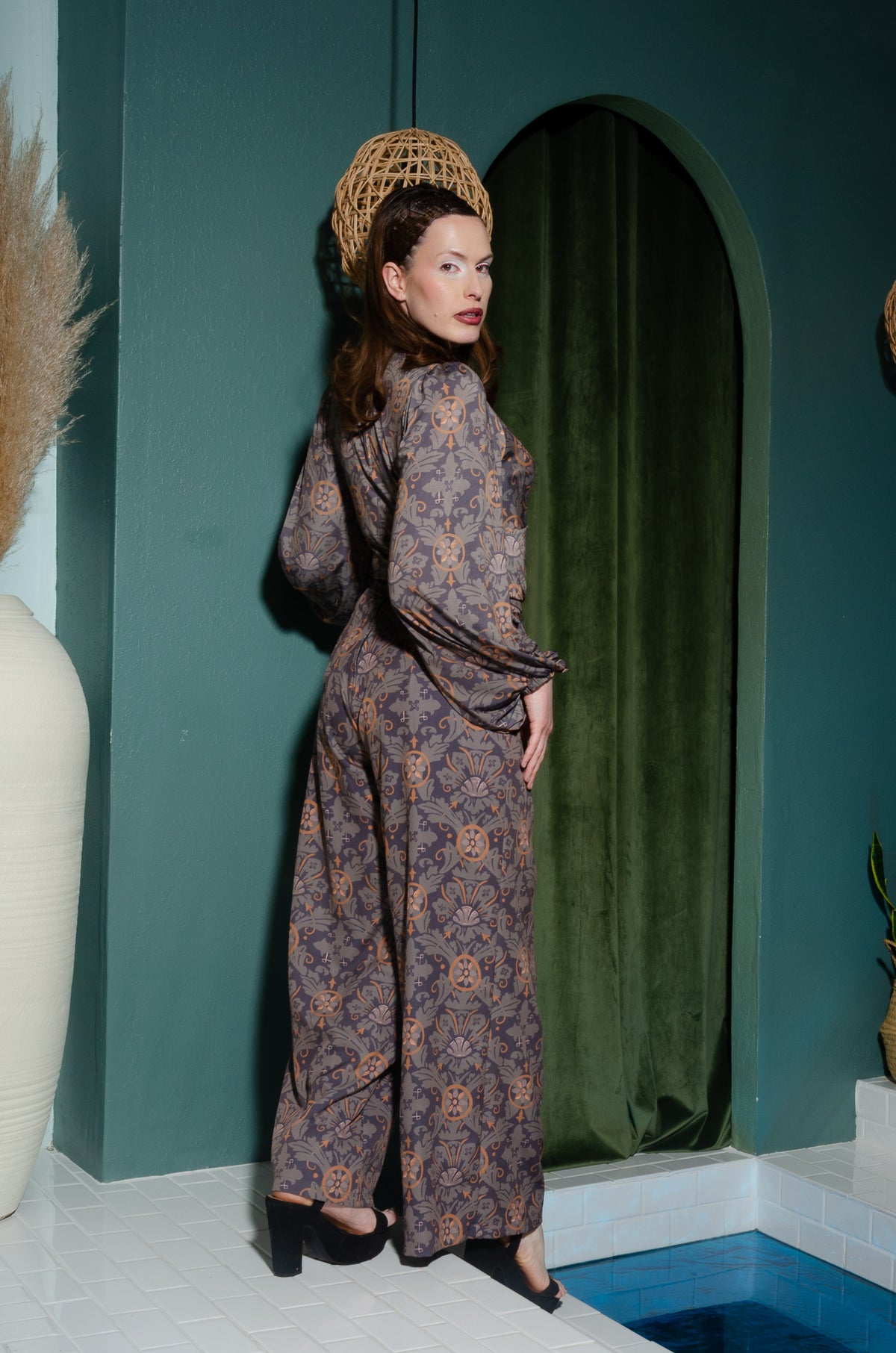 Serafina Top in Royal Woods Jersey | Laura Byrnes