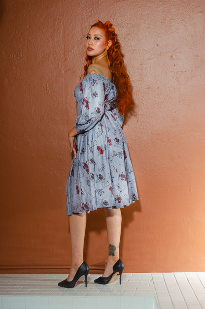 OYS - Final Sale - Marie-Thérèse Swing Dress in Fall Persephone Crepe | Laura Byrnes & Hope Johnstun