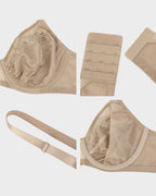 Plus-Size Pearl Shimmer Lace Minimizer Bra | 2 Colors | SheCurve