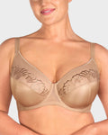 Plus-Size Pearl Shimmer Lace Minimizer Bra | 2 Colors | SheCurve