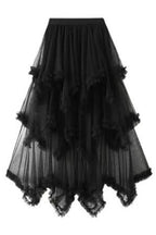 Layered Mesh High Waist Skirt