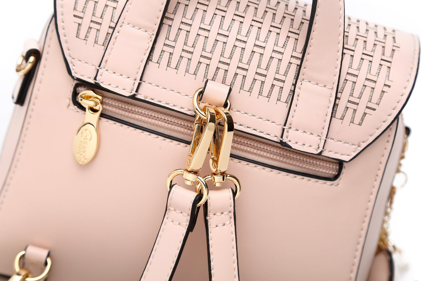 Interior pockets of the Sacred Heart convertible mini purse