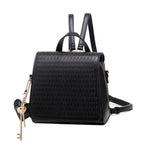Sacred Heart crystal convertible mini backpack purse in black by Pinup Girl Clothing