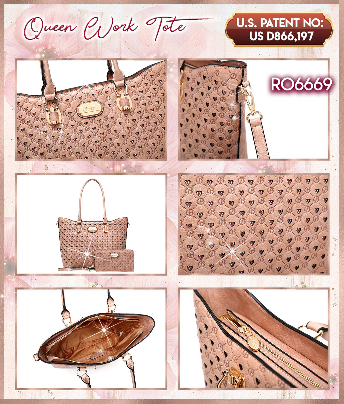 Millionaire Queen Crystal Tote Bag | Ocean Blue or Fiery Red
