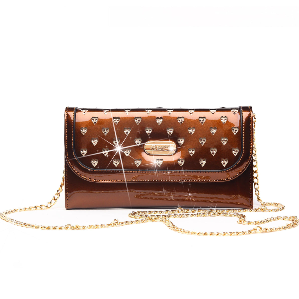 Starz Art star-print mini crossbody bag with gold-toned chain strap