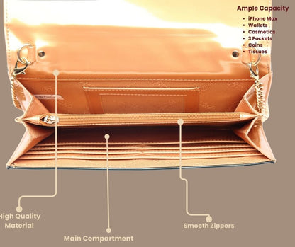 Starz Art mini bag interior with coin and checkbook pockets