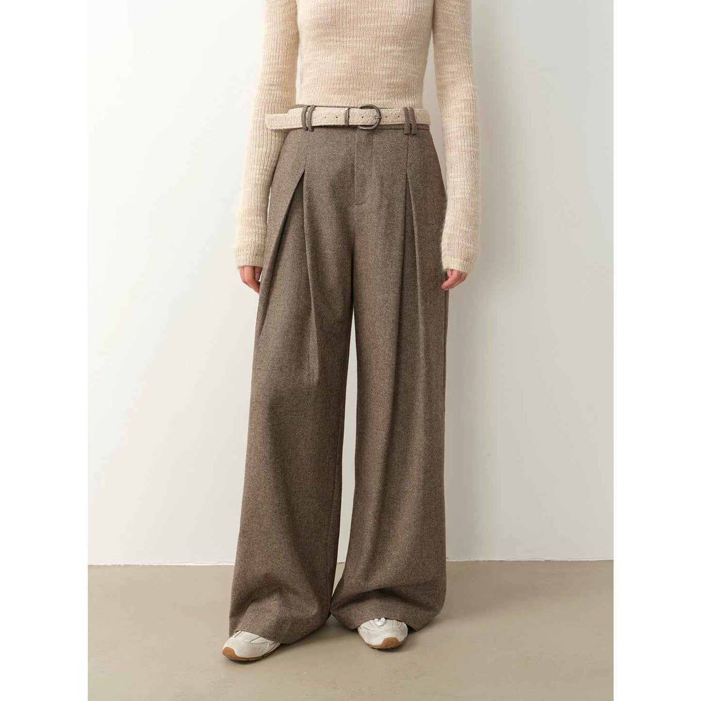 City Stroll Wool-Blend Wide-Leg Trousers | 4 Colors | Fireladyfur
