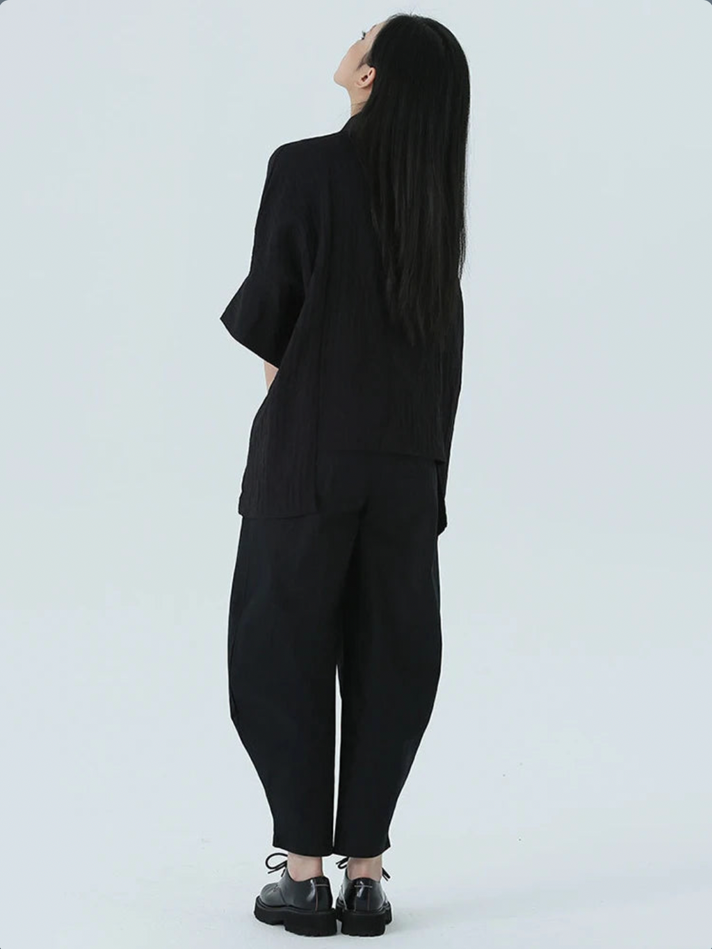 Marga Short Sleeve Blouse in Black | Marigold Shadows
