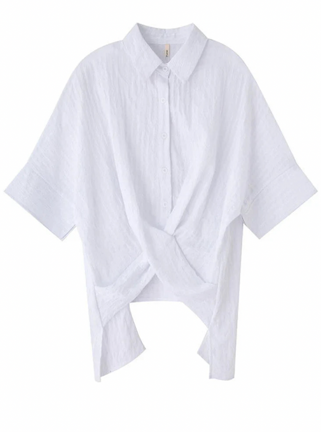 Marga Short Sleeve Blouse in White | Marigold Shadows
