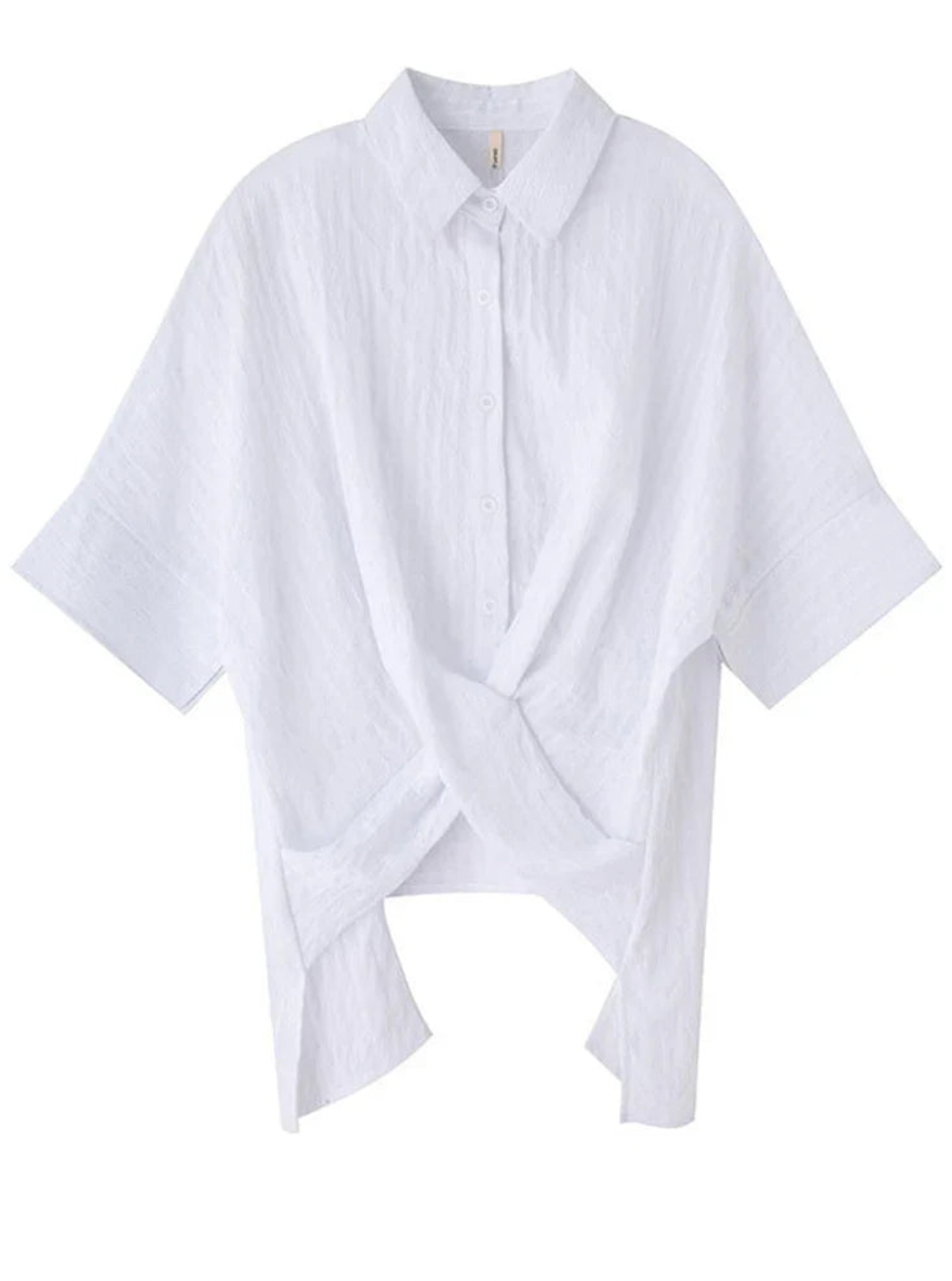 Marga Short Sleeve Blouse in White | Marigold Shadows