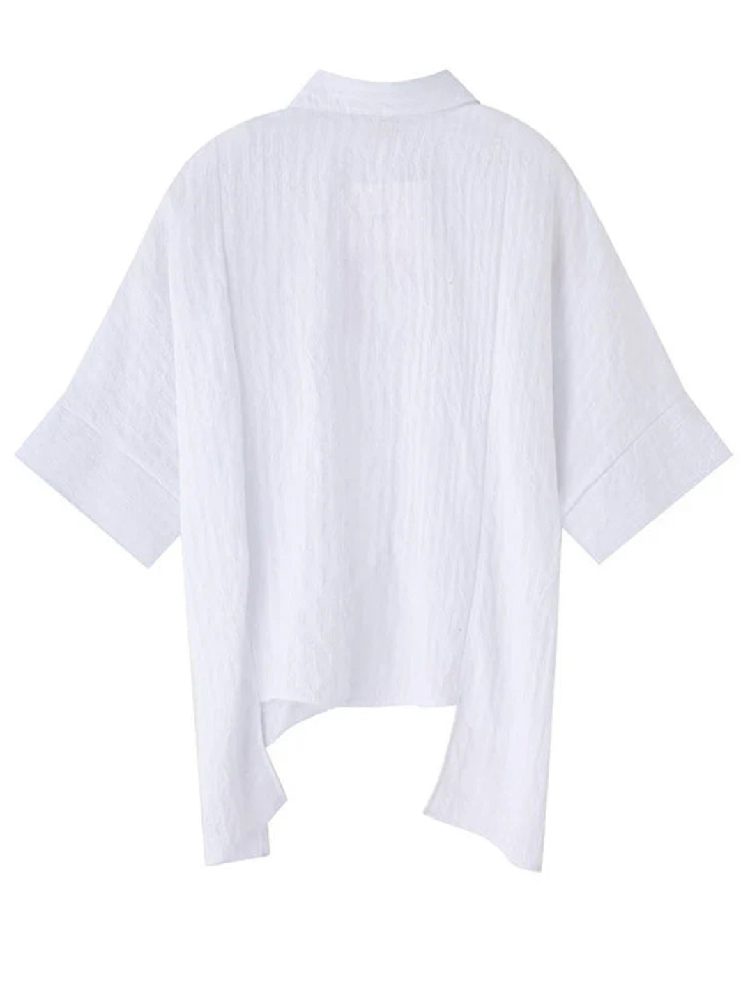 Marga Short Sleeve Blouse in White | Marigold Shadows