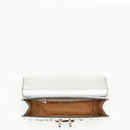 The Hollywood Studded Leather Crossbody Bag in Silver