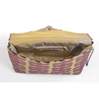 Totem green velvet envelope clutch, another view, by Pinup Girl Clothing