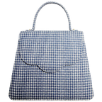 Top Handle Eco Wool Fabric Handbag Blue
