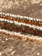Mali Mock Neck Sequin Top in Apricot or Gray