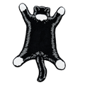 Tuxedo Cat Hunting Rug, black and white cat shaped rug