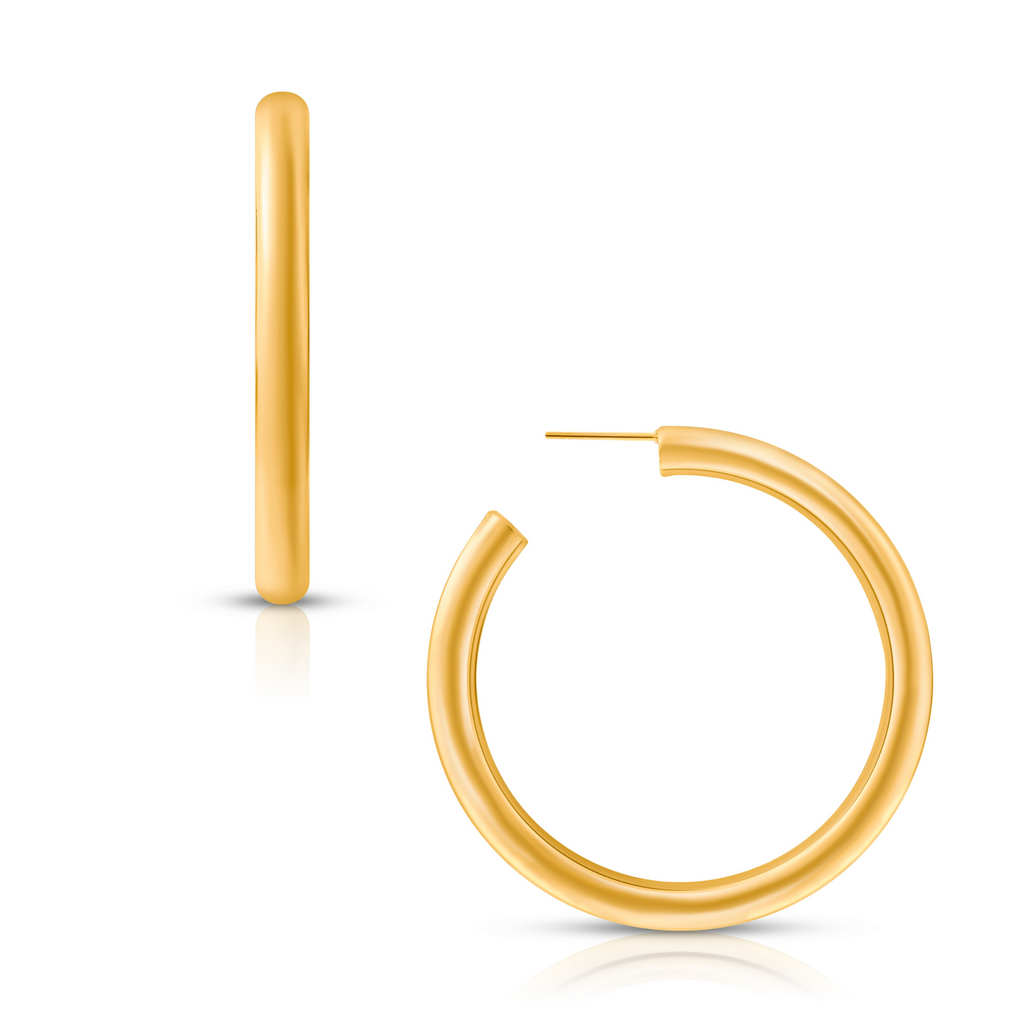 Flora Large Hoop Earring | Gold and Silver