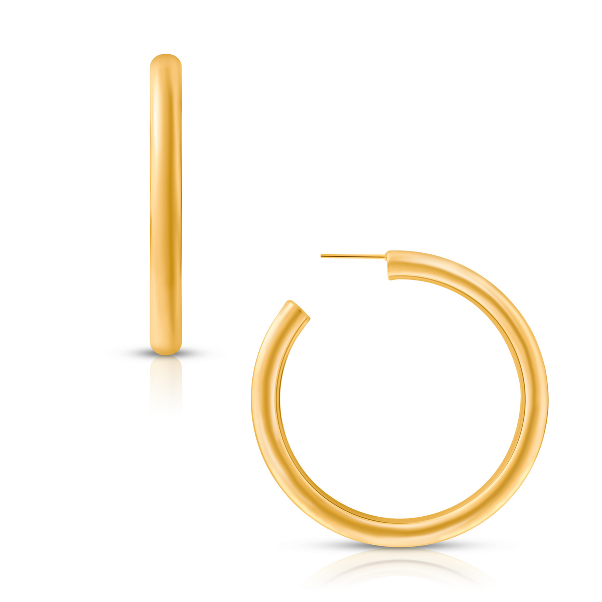 Flora Large Hoop Earring | Gold and Silver
