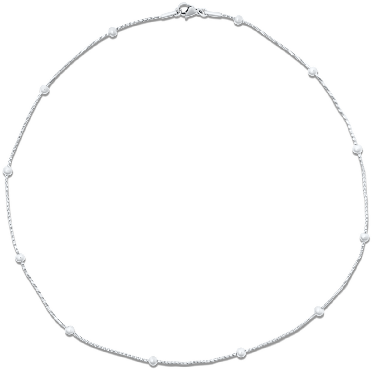 Rozlyn Beaded Ball Chain Necklace | Gold and Silver