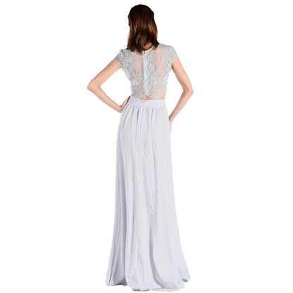 Ethereal Lace Two-Piece Thigh-Slit Maxi Set | 2 Colors | Evelyn Belluci