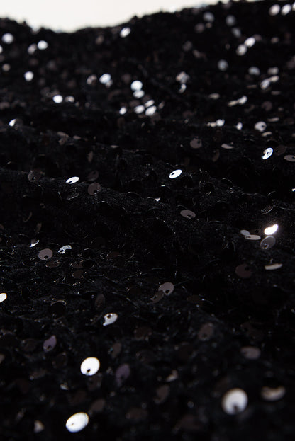 Countdown Black Sequin Long Sleeve Top