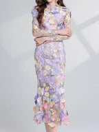 The Enchanted Flower embroidered mesh maxi dress by Pinup Girl Clothing, sizes XS to 4X.