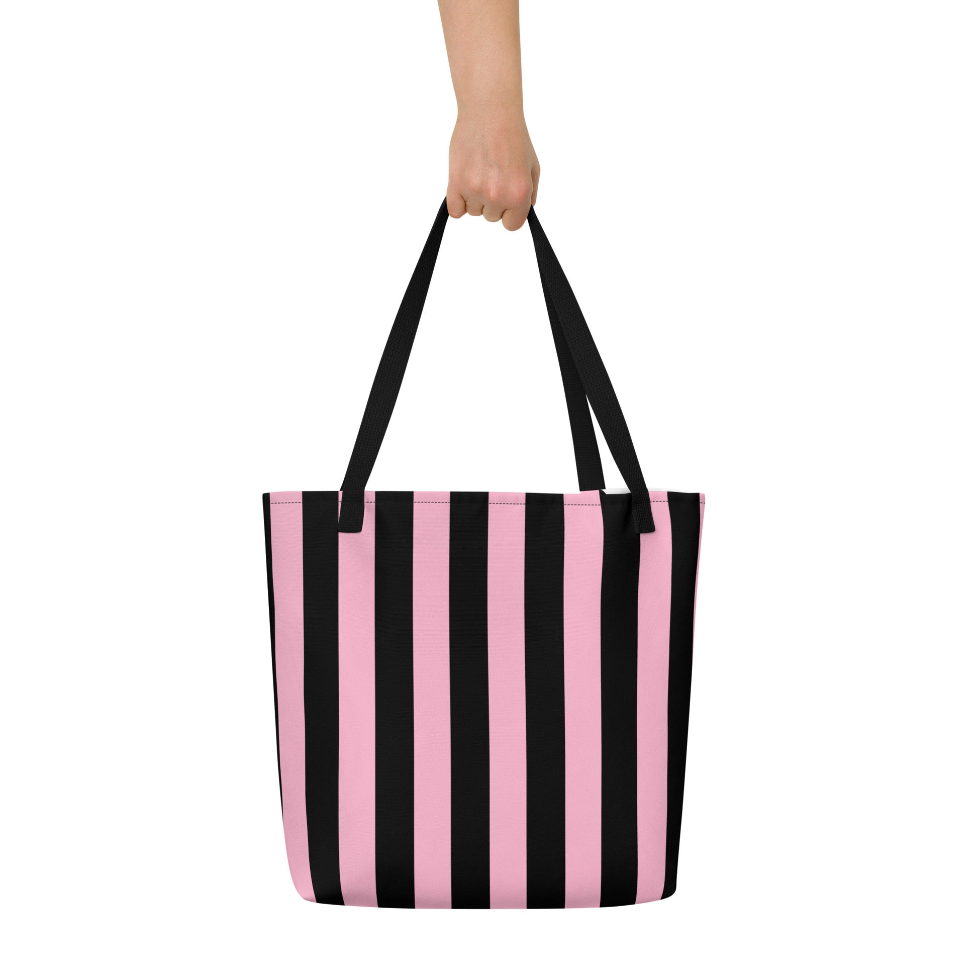 Bethany Large Shopper Tote Bag in Cotton Candy Mark Stripe Pinup