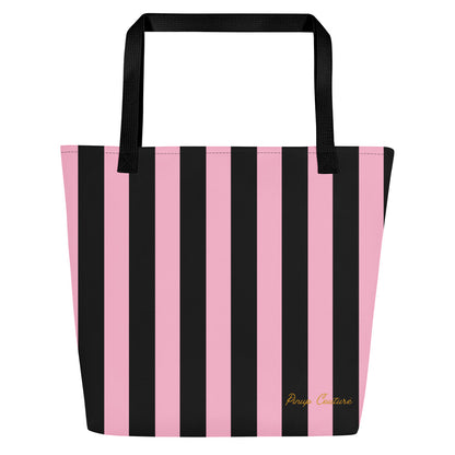 Bethany Large Shopper Tote Bag in Cotton Candy Mark Stripe | Pinup Couture Relaxed