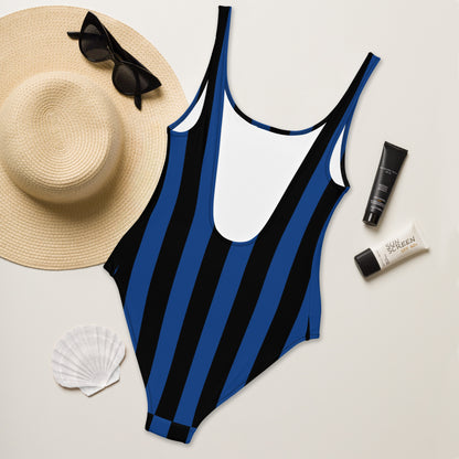 Rory Nevermore Stripe One-Piece Swimsuit | Pinup Couture Swim