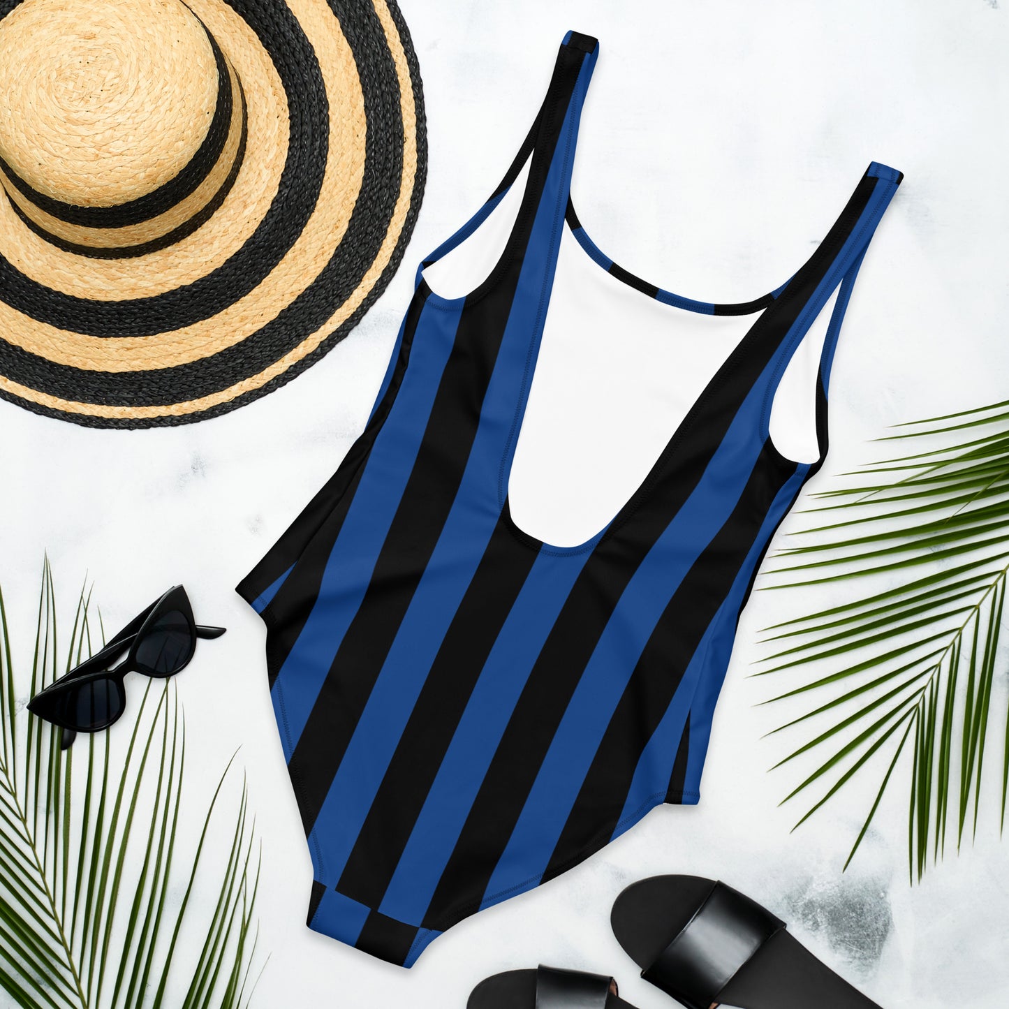 Rory Nevermore Stripe One-Piece Swimsuit | Pinup Couture Swim