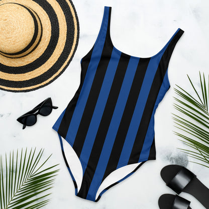 Rory Nevermore Stripe One-Piece Swimsuit | Pinup Couture Swim