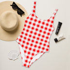 Rory Ruby Red Vintage Gingham One-Piece Swimsuit