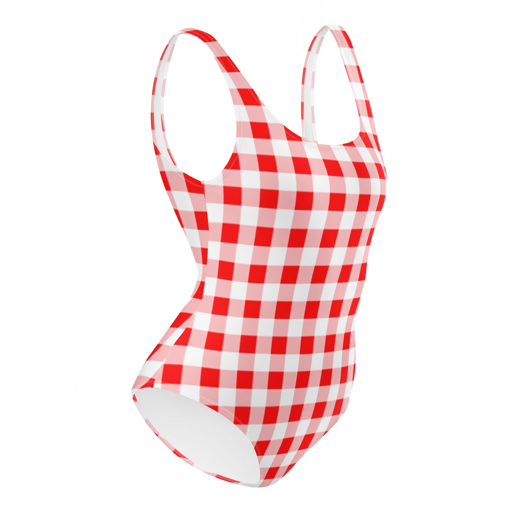 Rory Ruby Red Vintage Gingham One-Piece Swimsuit