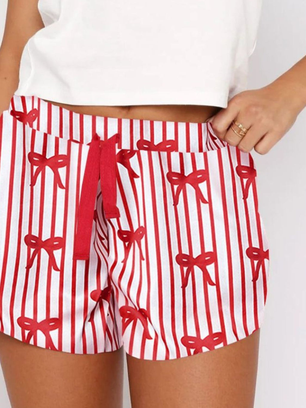 Giovanna Printed Round Neck Short Sleeve Top and Drawstring Shorts Set | 5 Colors