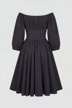 Marie-Thérèse Peasant Dress in Black