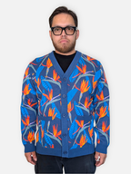 Bird of Paradise Cardigan, tropical bird of paradise flower print (view 5)