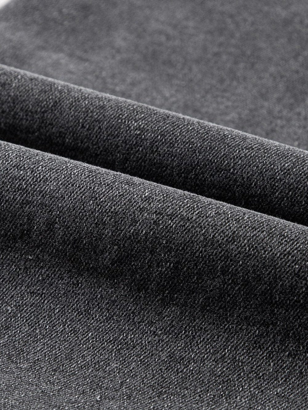 Vintage Washed Split Denim Skirt with Zipper Closure and Pockets