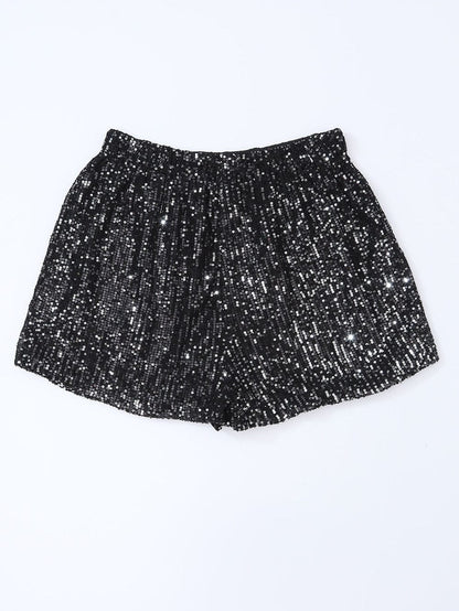 High Waist Sequin Tap Shorts