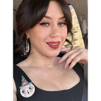 Bloomin' Luna Witch Earrings, floral moon witch drop earrings (view 7)