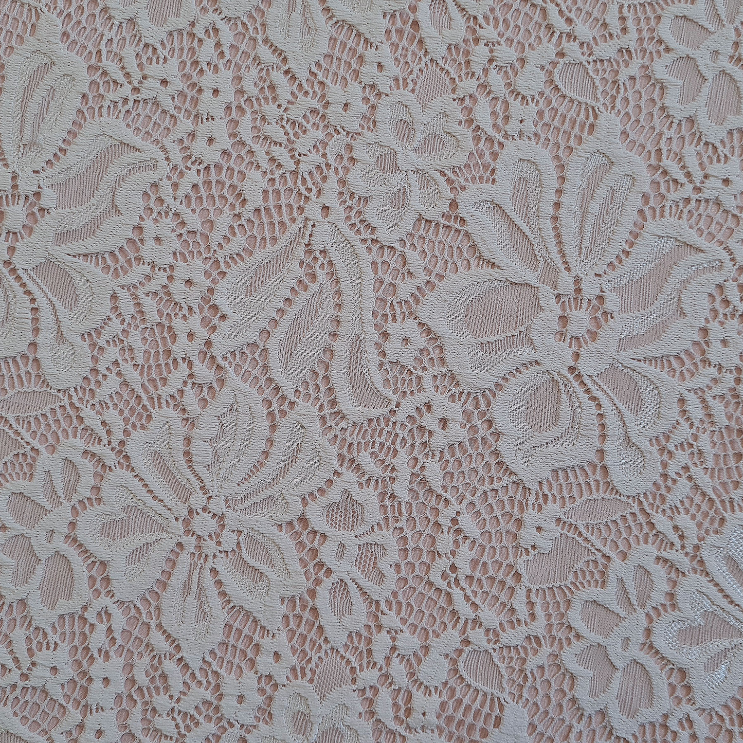 Ondine blush lace wrap gown lace detail