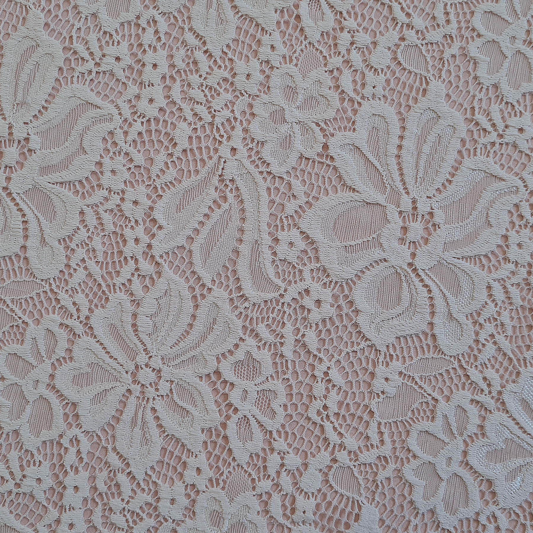 Ondine blush lace wrap gown lace detail