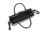 Butterfly black leather satchel, another view, by Pinup Girl Clothing